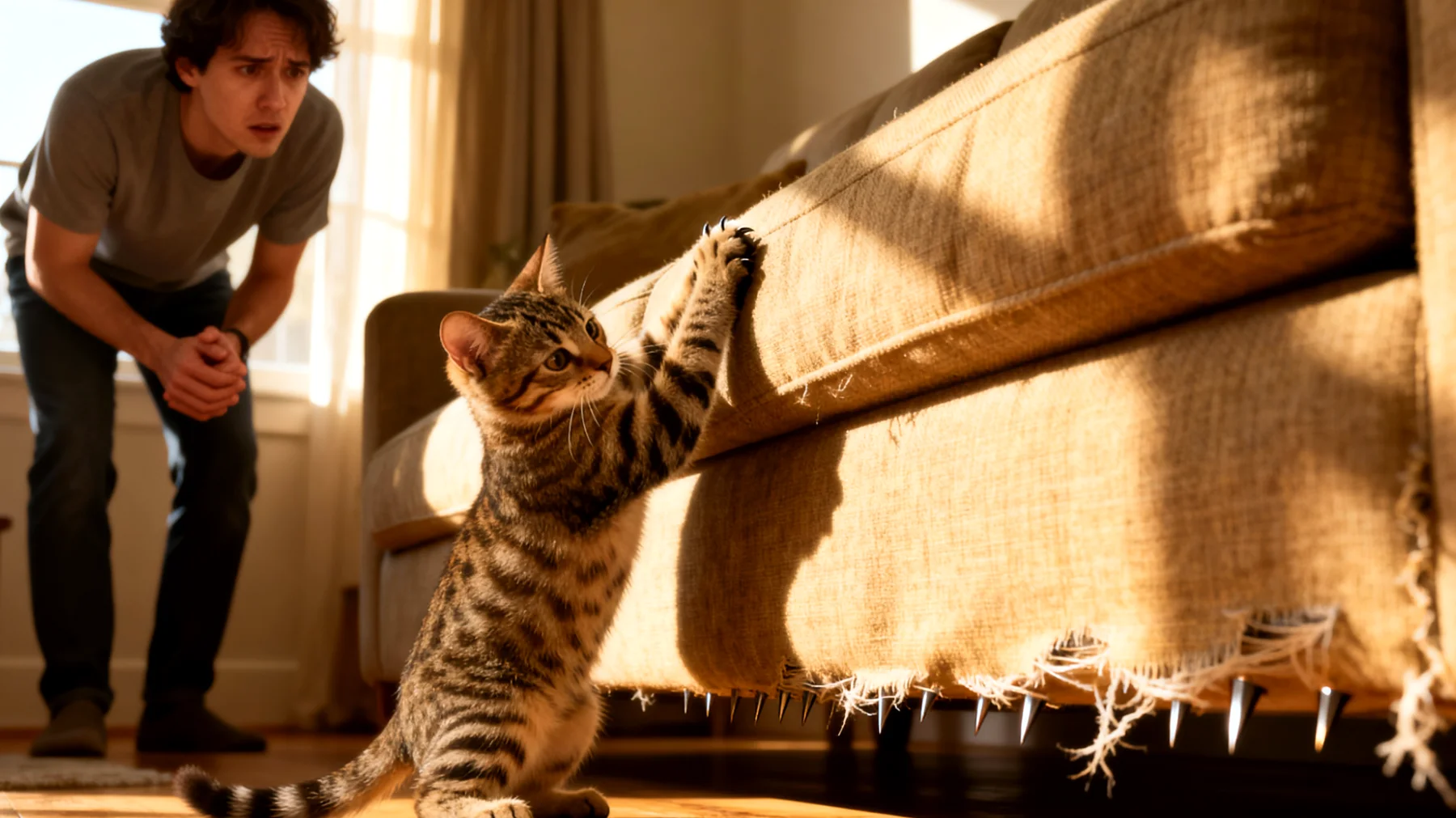 Wie kann ich meiner jungen Katze beibringen, auf Kommandos zu reagieren und unerwünschtes Verhalten wie Kratzen an Möbeln oder nächtliches Herumtoben zu unterbinden?"